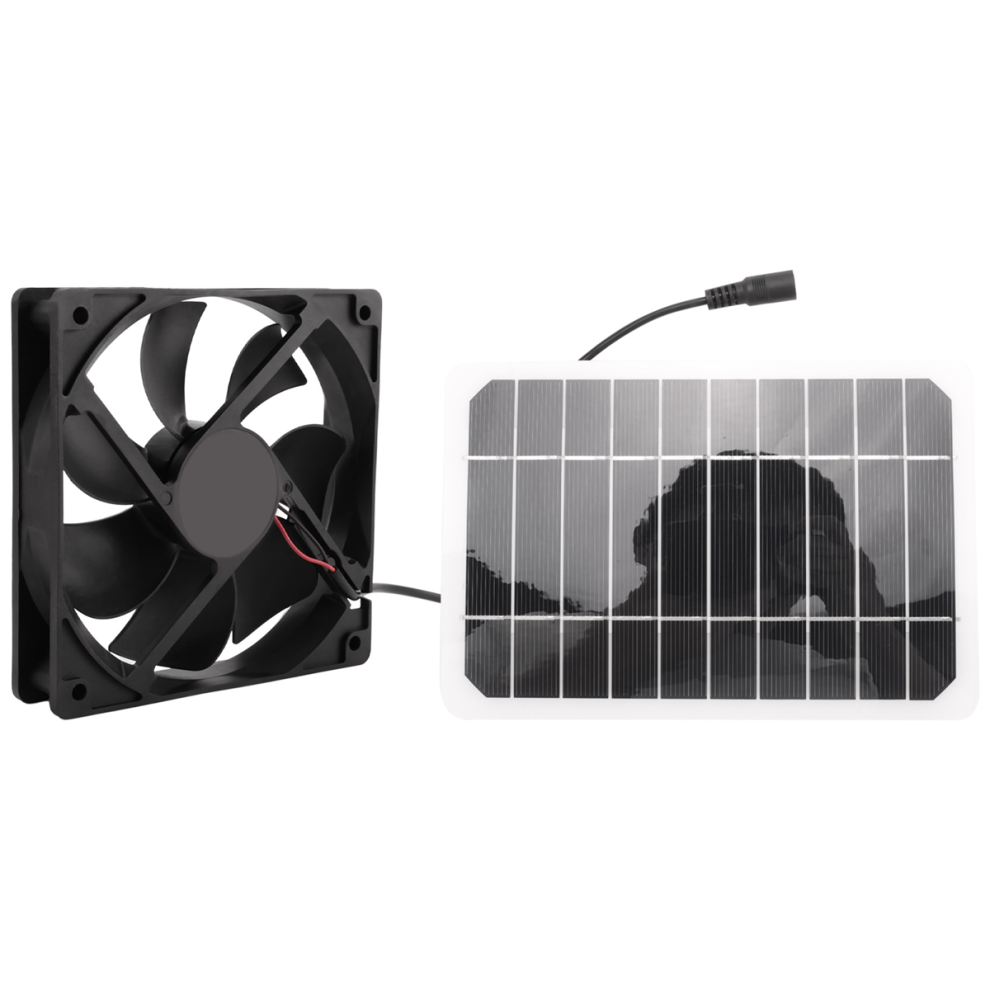Solar Panel Fan Set 5V 6W Mini Cell Diy Plate Kit Outdoor For Summer Greenhouse Dog Pet Home Ventilation Equipment 4852644653267