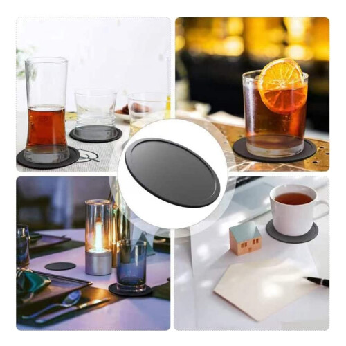 Coasters Glasses Silicone Drink Glass Coaster Set Cup 12Pcs 2