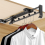 Pack of 2 Extendable Clothes Rail for Pull-Out Hanger Extendible Wardrobe Adjustable 6