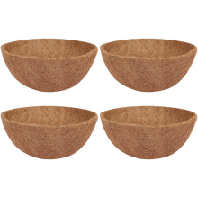4 Pcs Coconut Hanging Basket Liners 10 Inch, Sturdy Round for PlantersPerfect Replacement , 100% Natural