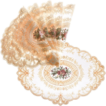 6Pcs Dinning Table Cover Embroidered Cloth Elegant Round Lace Tablecloth Coffee Coasters Napkin Party Decoration