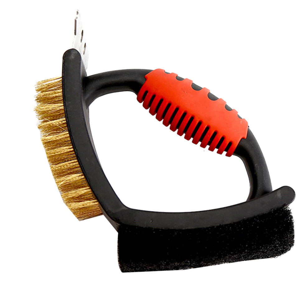 Grill Brush Accessories Brass Cleaning 3 in 1 Multifunction BBQ Bristles-image-OPC-PJSJKXB-NEW