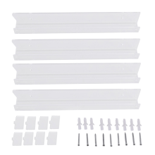 4Pcs Acrylic Clear Floating Bookshelf, Wall Mounted Bookshelf,Modern Picture Display Toy Organizer Record Rack