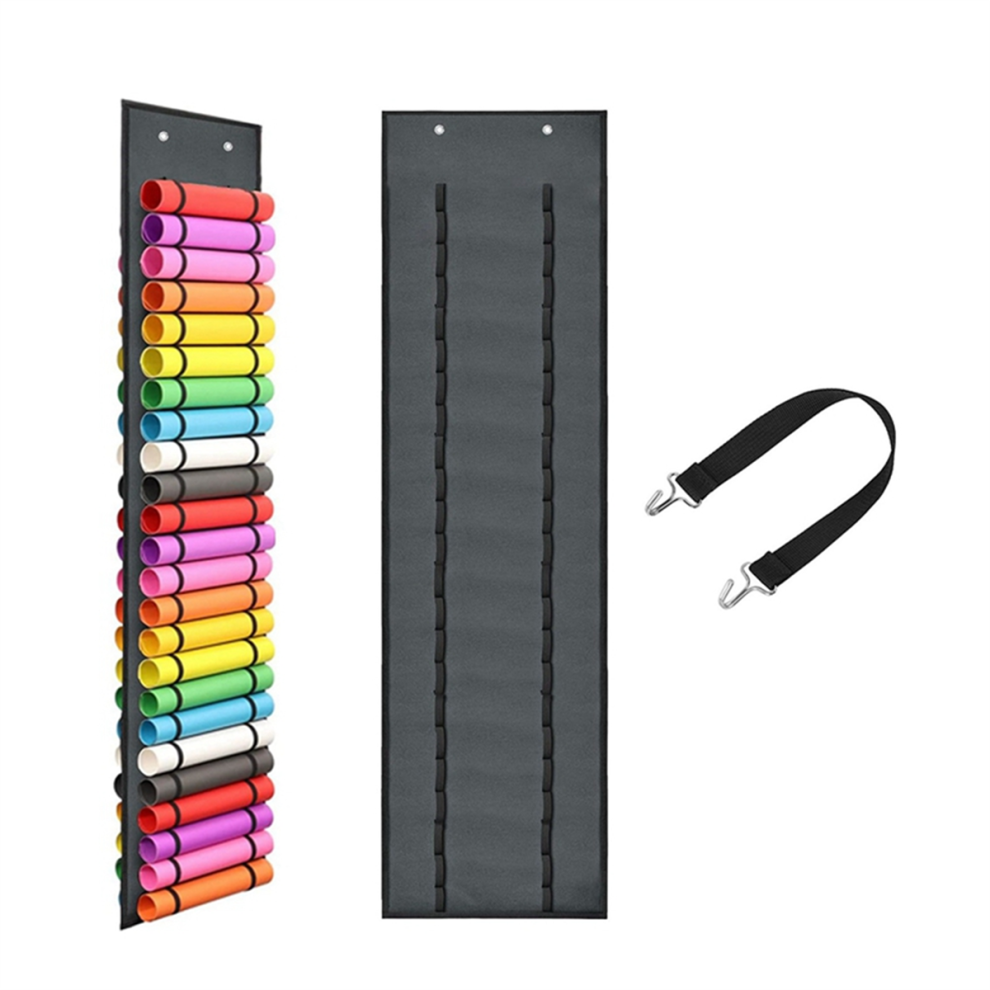 Saudism Vinyl Roll Holder With 48 Compartments, Storage Organizer Wall Craft Room Organizers And Gray