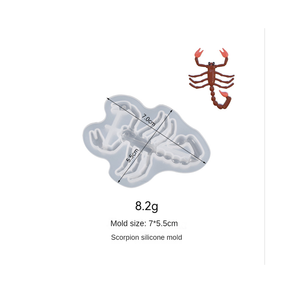 Saudism Insect Fondant Moulds, Bug Cake Decoration Silicone Moulds Gecko//Spider//Ant/Insect Epoxy