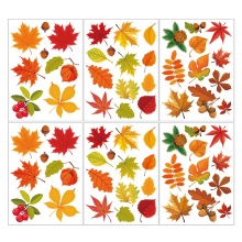Thanksgiving Fall Leaves Window Clings Decals for Glass Seasonal Autumn Decoration