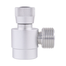 CO2 Cylinder Refill Adapter, Self-Made Gas Regulator M10X1 to W21.8-14 Adapter for Argon,CO2,Mixed Gas,Silver