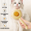 Pet Comb, Grooming Brush with Release Button, Massage Brushes, Self Cleaning Slicker Comb (Yellow) 7