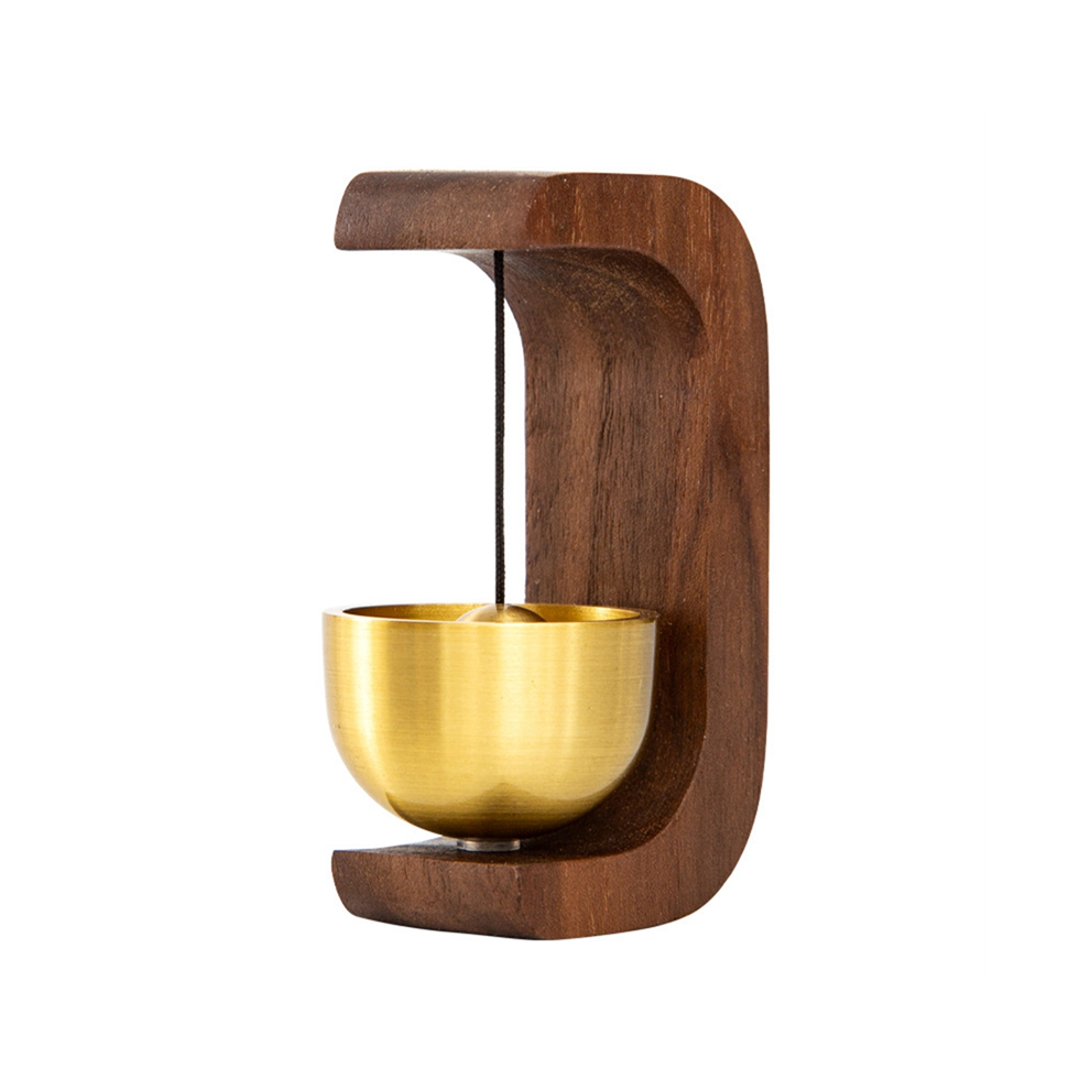 Bell For Door Opening - Chime Entry, Tape Doorbell, Compact Wood Style Cute Reminder 4854076855974