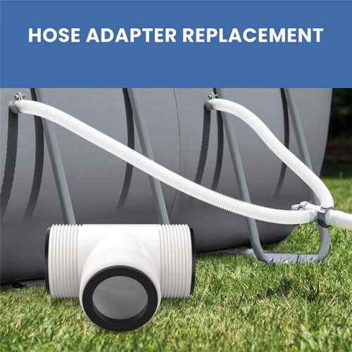 Hose Adapter Replacement for & Pool Split Tee T-Joint Union with 3 L Rings Connector, Connects 2