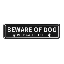 1 Pack Beware of Dog Sign, 12X3 Inch Rust Free .040 Aluminum Metal Reflective, Fade Resistant, UV Protected