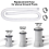 4 Pack Swimming Pool Replacement Hoses,1.25In Diameter Filter Hoses for Above Ground Pools 4