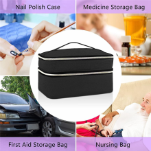 Sewing Supplies Organizer Bag, Double-Layer Box Accessories Storage Bag,B