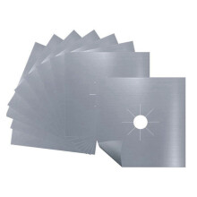 15PCS Gas Stove Protectors Cooker Cover Liner Clean Mat Pad Stovetop Protector,Silver