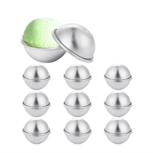 20 Pieces 10 Set DIY Metal Bath Ball Mold for Crafting Making Supplies 5.5X2.5cm