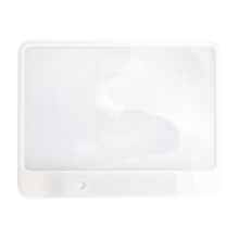Candy AS-SEEN-ON-TV Full Page Book Magnifier and Light to See Pages 3X Bigger, Optical Grade, Anti-Glare White