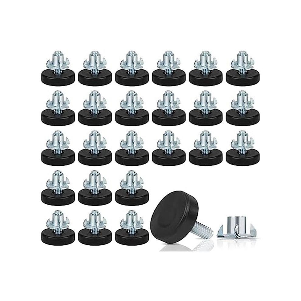 1/4Inch Thread Furniture Feet Levelers,24Pcs Adjustable Levelers On Glide Leveling,For Table(1/4Inch-18) 4854076881317