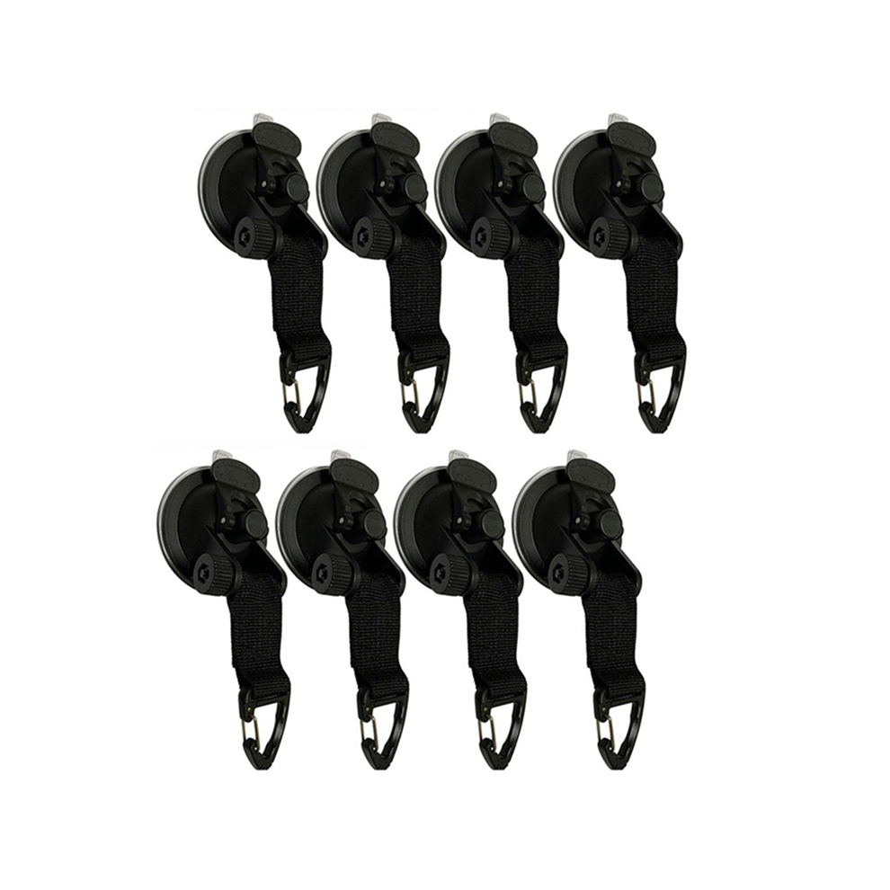 Saudism 8Pcs Suction Cup Anchor Fix Hook Tie Down, Camping Tarp As Car Side Awning, Tent Accessories