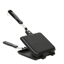 Sandwich Maker, Non-Stick Hot Maker Grill Pans with Handle Aluminum Flip Pan for Home Kitchen