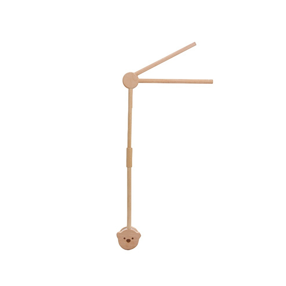 Newborn Wooden Bed Bell Bracket Set Mobile Hanging Rattles Toys Hanger Baby Crib Toy Holder Arm Saudism