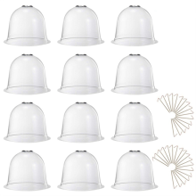 12Pcs Reusable Plastic Greenhouse Garden Plant Bell Cover Germination Dome Frost Guard Freeze Protection
