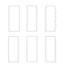 6PCS Cakes Smoother Icing Comb Set Cake Sculpting Decor Supplies Decorating for Baking,Non-hole