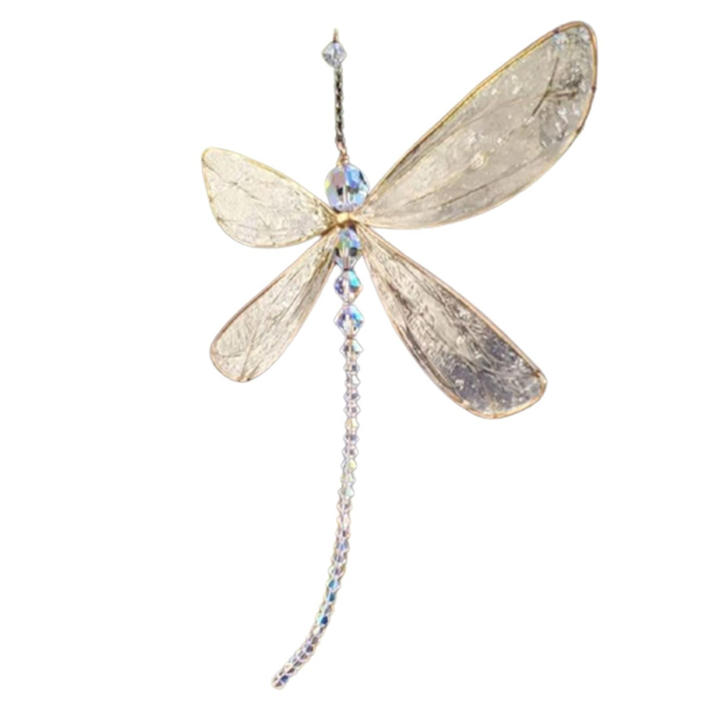 Crystal Dragonfly Window Decor with Beads Hanging Ornament 15X15cm-image-OPC-PJSK22S-NEW