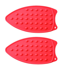 Mini Silicone Heat Resistant Iron Pad, Portable Ironing Stand for Travel and Quilting Use Red