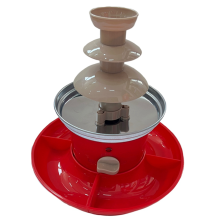 Chocolate Fountain Mini Fondue Set with Serving Tray Included,Electric 3-Tier Machine Hot Melting Pot Base.EU Plug