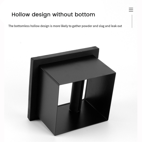 Coffee Grounds Box Desktop Embedded Hollow Bottomless Square Stainless Steel Knocking Bucket 1