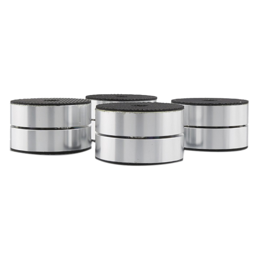 4Pcs Hifi Speaker Isolation Feet Cushion Pads Stand 40X23mm Aluminum Vibration Dampener Silver 4854076819037