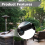 Universal Patio Heater Wheel Kit, Wheels, Bracket + Black Replacement 6