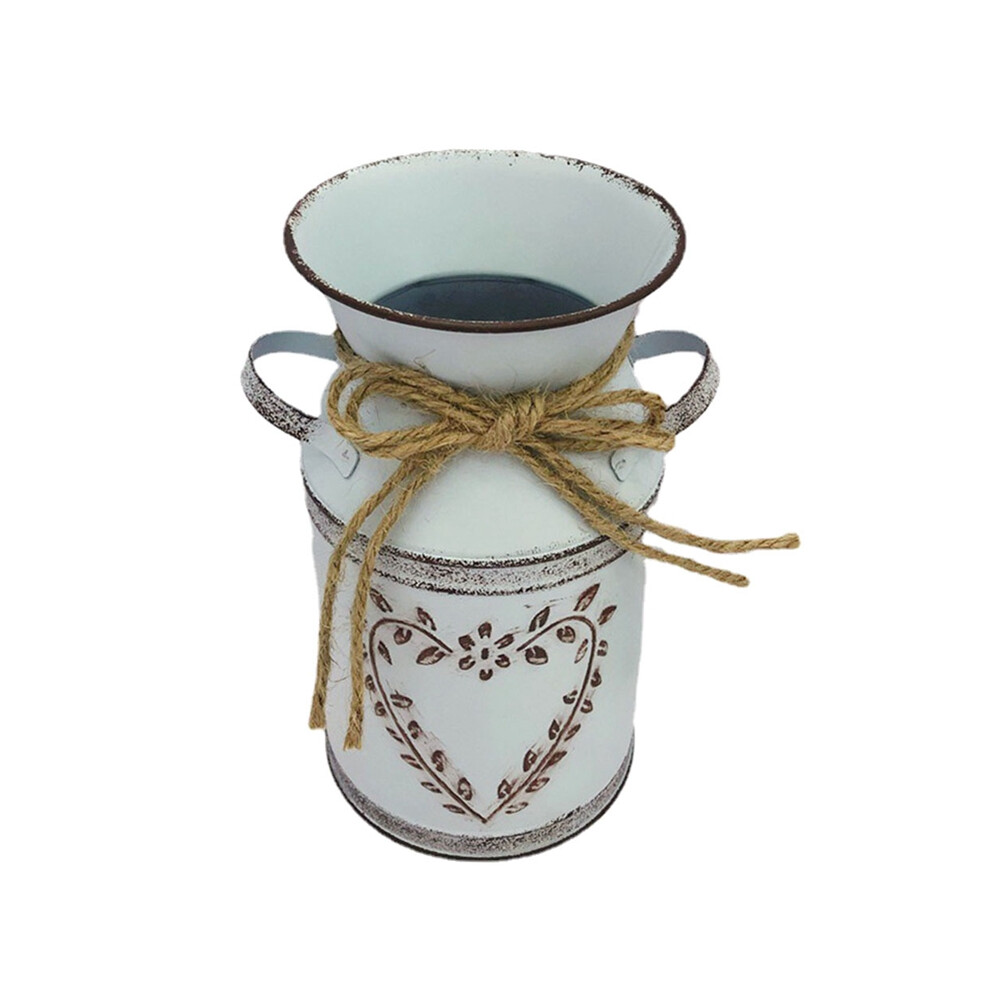 Rustic Metal Flower Vase Farmhouse Vintage Shabby Chic Galvanized Can Jug French Bucket Holders for Shop Office-image-OPC-PJSK8NV-NEW