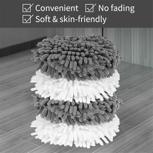 4 PCS Chenille Hanging Hand Towels Absorbent Soft Bath Towel 2