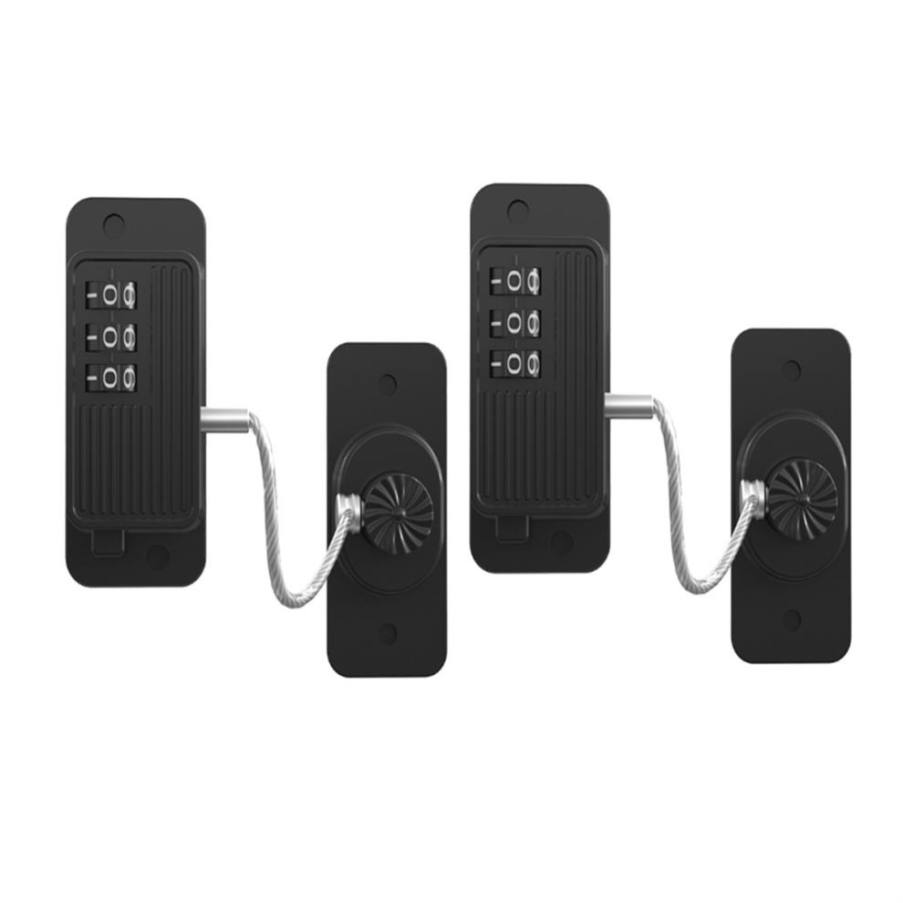 Refrigerator Lock (2 Pack), Heavy Duty Combination Fridge Child Safety Cabinet Strong Non-Marking Adhesive Saudism