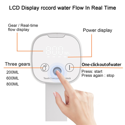 5-Gallon Water Bottle Dispenser,Foldable Automatic Pump with Display, Portable Electric Drinking 2