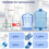 5-Gallon Water Bottle Dispenser,Foldable Automatic Pump with Display, Portable Electric Drinking 6