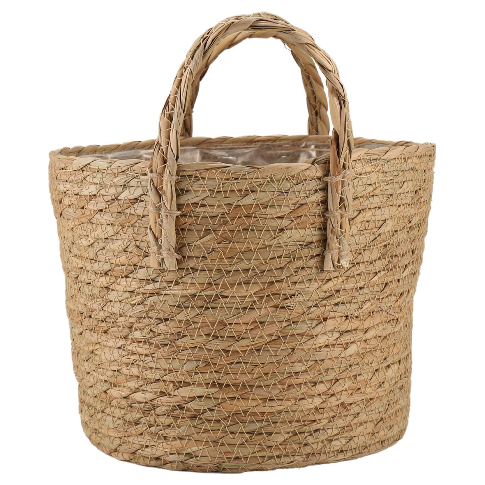 Plant Pots Seagrass Planter Basket Flower Pot Cover Woven Container Vase Wicker Trash Saudism