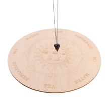 Star Pendulum Board Dowsing Divination Metaphysical Message Wooden with A Necklace, B