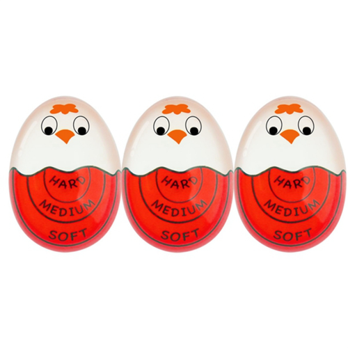 Egg Timer for Boiling Eggs Soft Hard Boiled Pro That Changes Color When Done & Safe (Red-3 Packs) 1