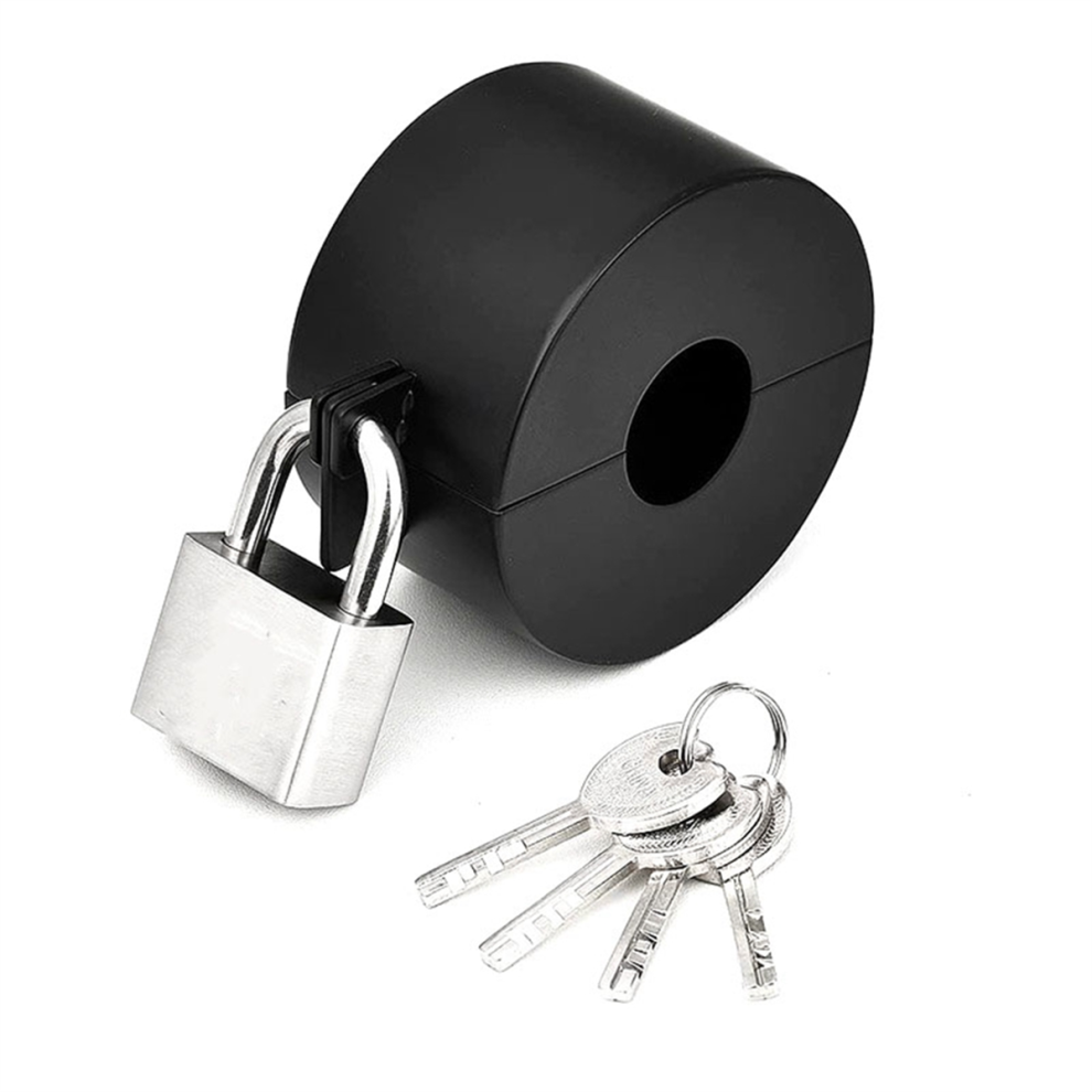 Saudism Door Handle Lock, Knob Lock Out Device, Disable The Doorknob/Faucet/Valve, Child (With Padlock)