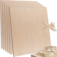 6 Pcs Plywood, Thick Unfinished Wood for Crafts Laser Cutting & Engraving, School DIY Projects, Painting, Fretwork