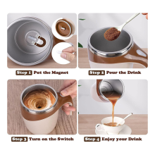 1PCS Lazy Coffee Stirring Cup Auto Magnetic Rotating Electric Milk Mark 304 Stainless Steel