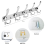 Coat Racks for Wall - Stainless Steel Hooks (2 Pack) Heavy Duty Mounted Hanger 7