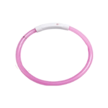 LED Light Dog Collar Detachable Glowing USB Charging Luminous Leash for Pet Products Charge Pink