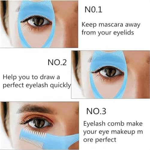 Eyelashes Tools Mascara Shield Applicator ,Eyelash Tool Upper Lower Eye Lash Guard Pink 2
