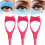 Eyelashes Tools Mascara Shield Applicator ,Eyelash Tool Upper Lower Eye Lash Guard Rose Red 7