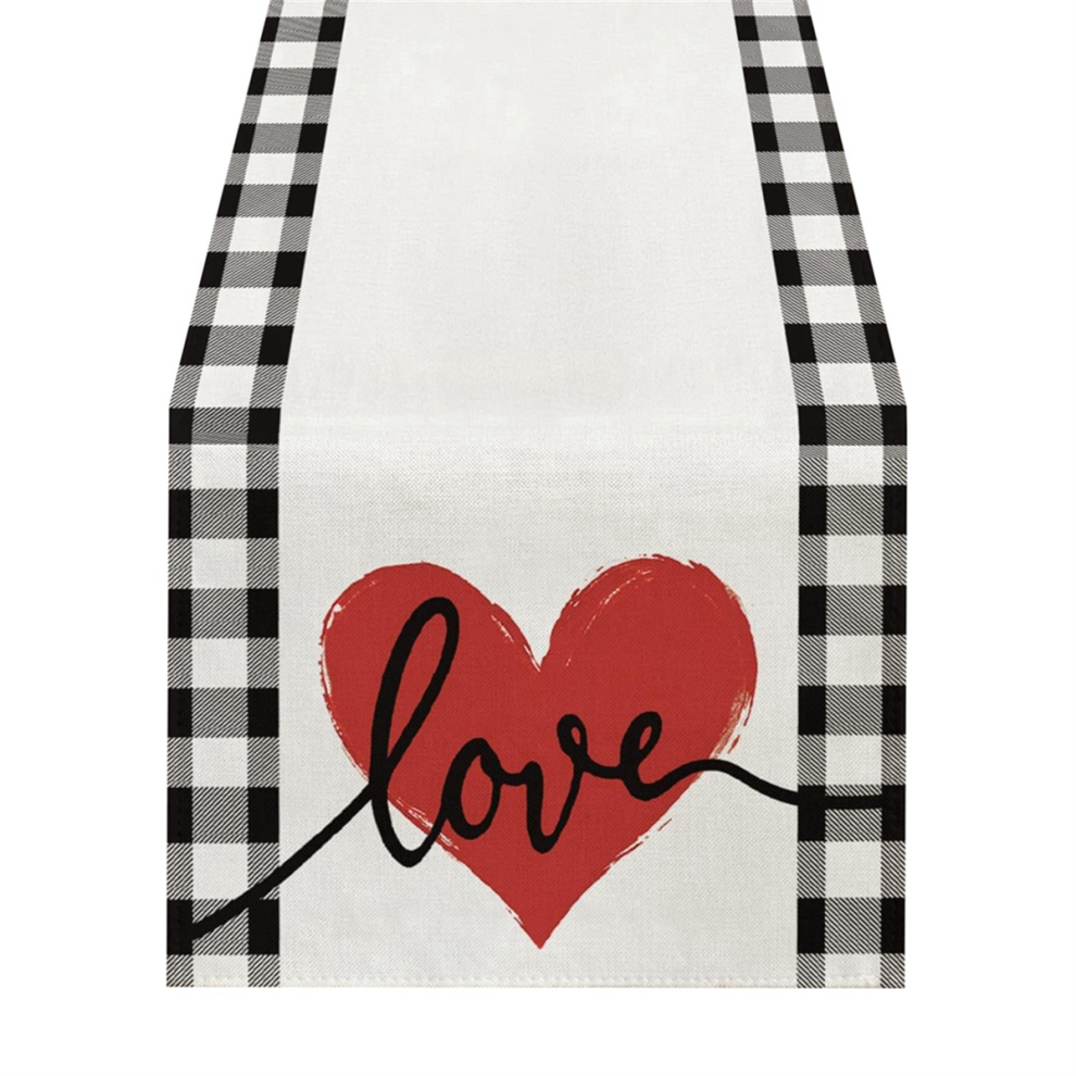 Valentine'S Day Table Runner, Polka Dots Decorative Farmhouse Decoration for Kitchen Dinning 33 X 120cm A-image-OPC-PJSKGF7-NEW