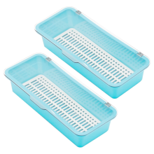 Flatware Tray with Lid,Utensil Storage Lid Plastic Cutlery Tray,Cutlery Drawer Organizer Utensil ContainerC