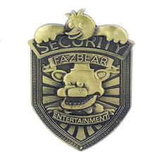 Security Guard Badge - Fazbear'S Night Pin Costume Gifts for Kids Men Women and Fans Teddy Bear Brooch A